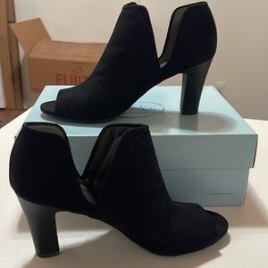COPY - Life stride Coana black suede open toe heel